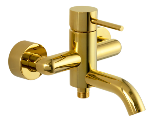 Смеситель для ванны Remer X Style X05DO настенный золото глянцевое