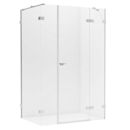 Душевой уголок New Trendy EVENTA Chrome EXK-4564 150х90 стекло прозрачное профиль хром без поддона