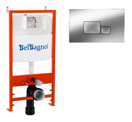 Инсталляция с кнопкой BelBagno  BB026/BB071CR