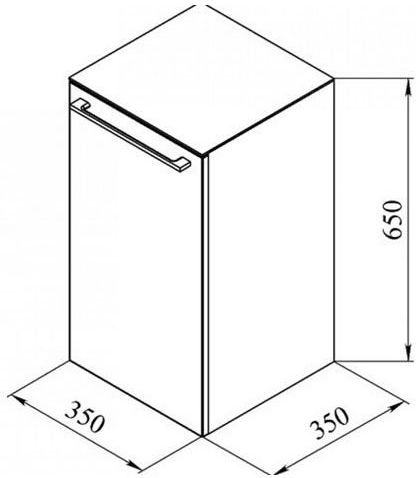 Шкаф De Aqua Токката 00167404 35х35х65 подвесной - фото 3 Шкаф De Aqua Токката 00167404 35х35х65 подвесной - фото 3