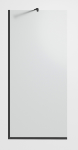 Душевая перегородка Timo T08 89х195 стекло матовое профиль черный