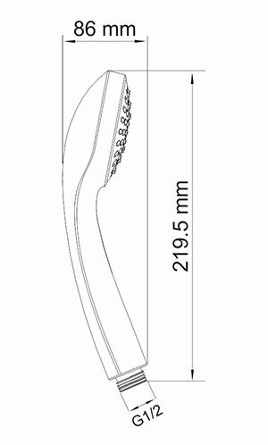 Душевая лейка WasserKRAFT  A001 круглая - фото 3