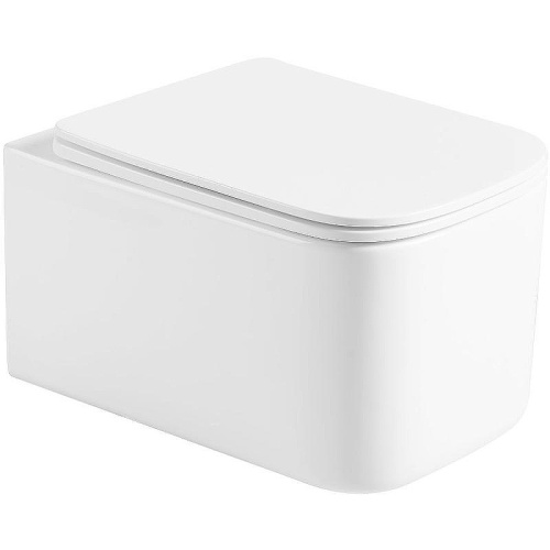 Унитаз подвесной Boheme Mane 970-SET-W цвет белый глянцевый с сиденьем микролифт безободковый каскадный смыв