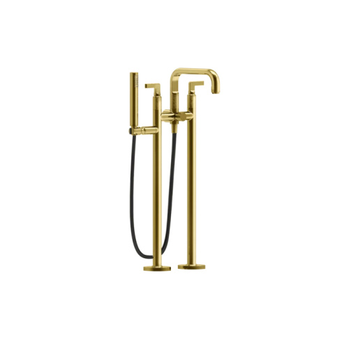 Смеситель для ванны Gessi Inciso 58029#246 напольный золото (внешняя часть)