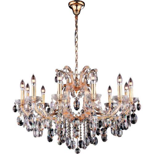 Люстра подвесная Crystal Lux Hollywood Gold (Холлывоод Голд) Hollywood SP12 Gold