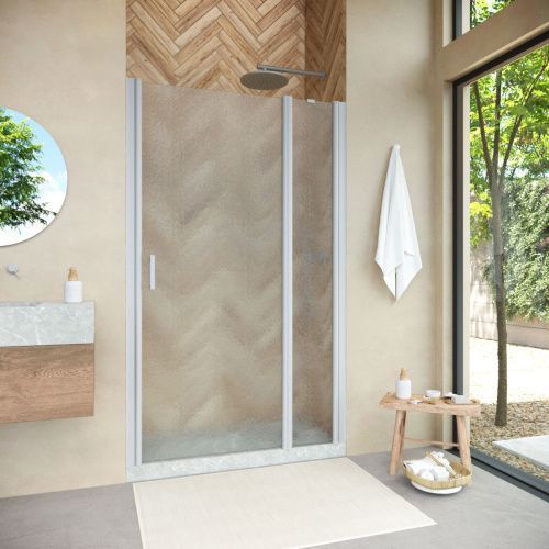 Душевая дверь Vegas-Glass EP-F-1 NOVO EP-F-1 NOVO 100 07 02 R 100х190 стекло рифленое профиль хром