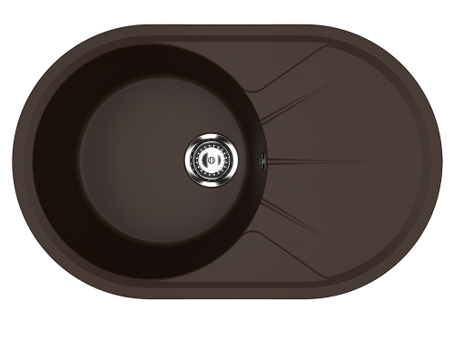 Кухонная мойка Ulgran Classic U-503-345 75х48 цвет коричневый