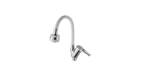 Смеситель для кухни D-Lin D150303-3T на мойку хром/белый