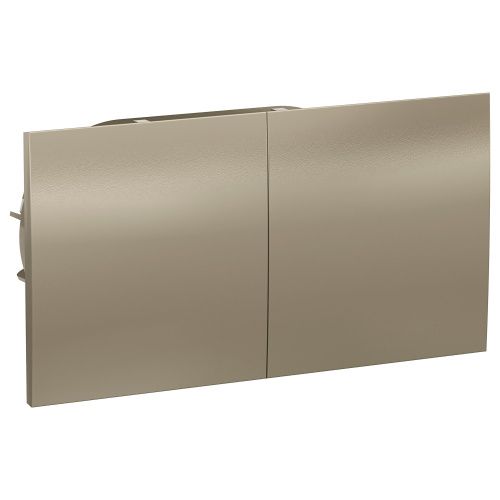 Розетка с/з двойная со шторками с крышкой 16А Systeme Electric AtlasDesign (АтласДесигн) ATN000528