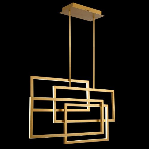 Люстра на штанге Natali Kovaltseva Loft (Лофт) LED LAMPS 81128 GOLD
