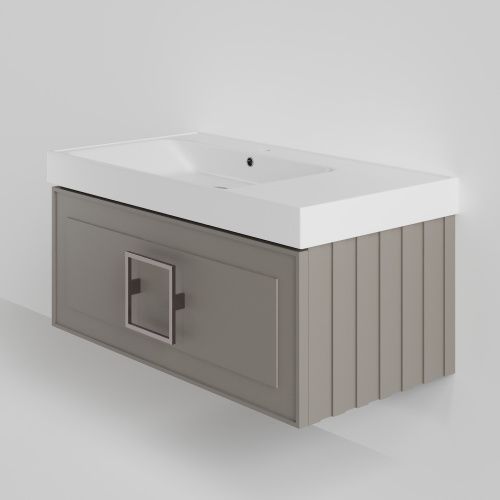 Тумба с раковиной La Fenice CUBO NFNC-01-CUB-C-90-1-90L 91х36х49 подвесная цвет бежевый