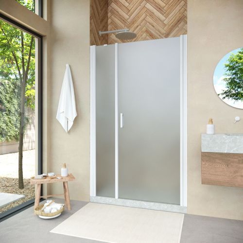 Душевая дверь Vegas-Glass EP-F-2 NOVO EP-F-2 NOVO h2000 100 01 10 R 100х200 стекло матовое профиль белый
