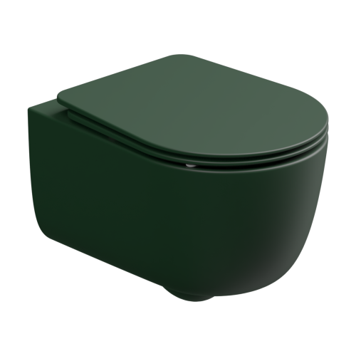 Чаша унитаза подвесная GSG Ceramic Design Hit! HIWCSO036 цвет зеленый без сиденья безободковая смыв торнадо