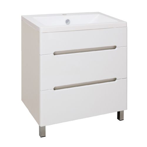 Тумба под раковину Runo Парма 00000001141 70х40 напольная цвет белый