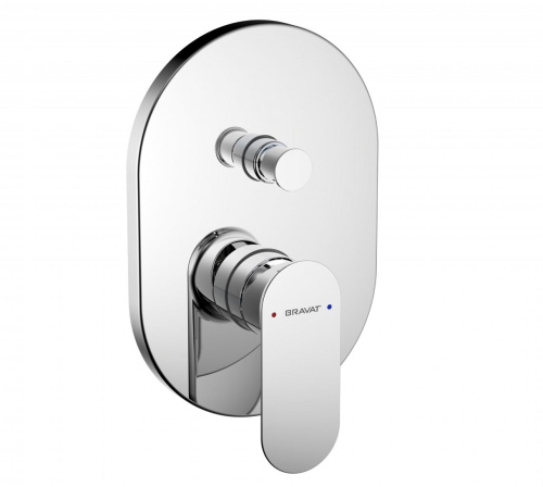 Смеситель для душа Bravat Gina PB865104CP-2-ENG встраиваемый в стену хром