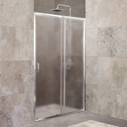 Душевая дверь BelBagno UNIQUE UNIQUE-B-1-120/135-P-Cr стекло рифленое профиль хром глянцевый