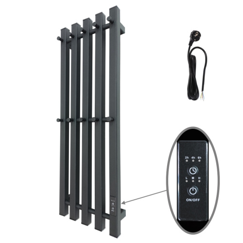 Полотенцесушитель Маргроид Inaro профильный Inaro-8024-1081-9005R 27х80 электрический черный матовый