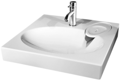 Раковина из литьевого мрамора Azario Elegance CS00078300 59х59 подвесная цвет белый
