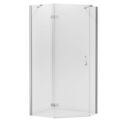 Душевой уголок New Trendy NEW AZZURA Chrome K-0563 100х80 стекло прозрачное профиль хром без поддона