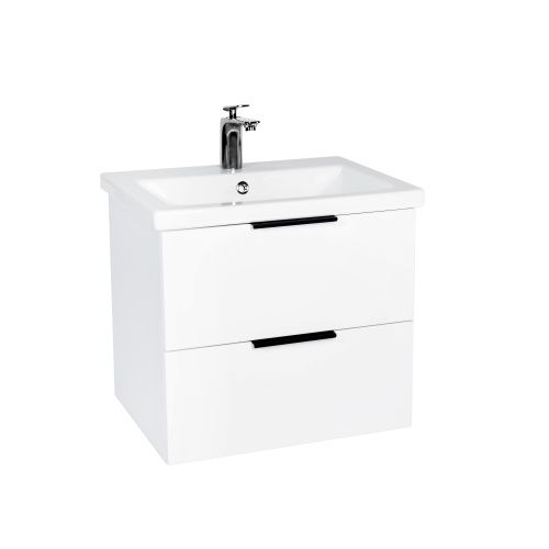 Тумба под раковину Viant Берлин VBER60MDBEL-T2YP 57х44х52 подвесная цвет белый