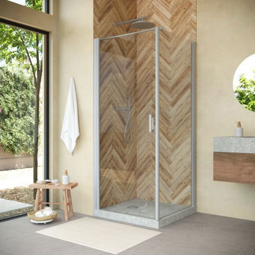 Душевой уголок Vegas-Glass EP-Fis NOVO EP-FIS NOVO h2000 90*80 07 crystalvision L 90х80 стекло прозрачное профиль хром без поддона