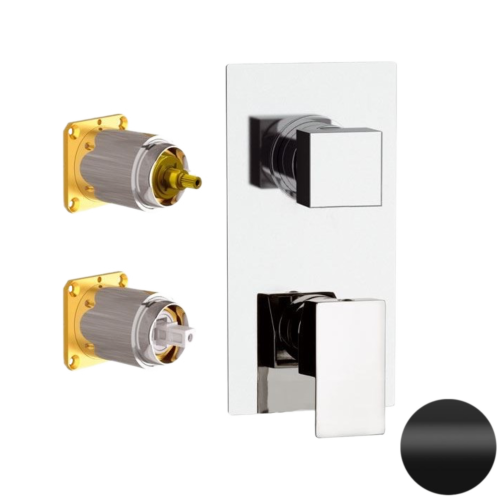 Смеситель для душа Daniel Skyline SK612D3KB15 встраиваемый в стену черный без термостата