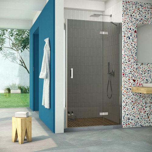 Душевая дверь Vegas-Glass AFP Retta AFP Retta 90 08 07 R 90х200 стекло тонированное профиль хром