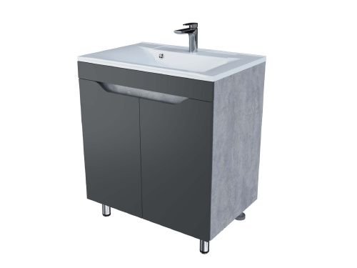 Тумба под раковину Stella Polar Абигель SP-00001080 80х45х85 цвет серый