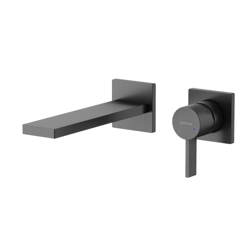 Смеситель Sancos Linn SC9021GG встраиваемый в стену вороненая сталь