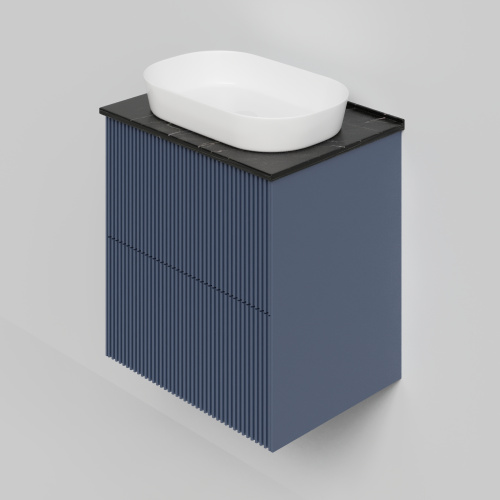 Тумба со столешницей La Fenice TERRA TWIN NFNC-01-TER-BG-60-2-3-GB 62х62х47 подвесная цвет синий