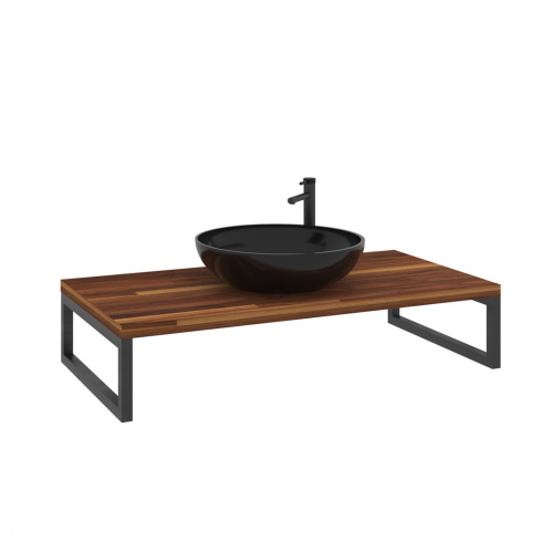 Консоль под раковину Orka Kestel 3001038 92х50х21 подвесная цвет коричневый/черный Консоль под раковину Orka Kestel 3001038 92х50х21 подвесная цвет коричневый/черный