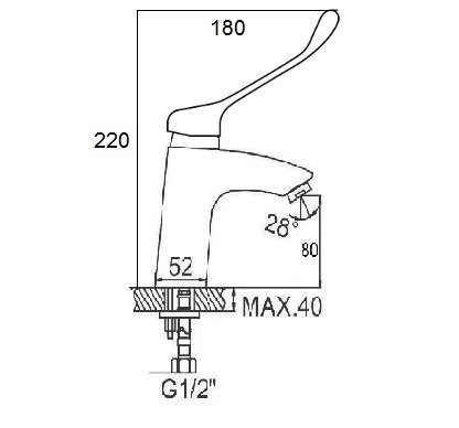 Смеситель D-Lin D110427-6 на раковину хром - фото 2