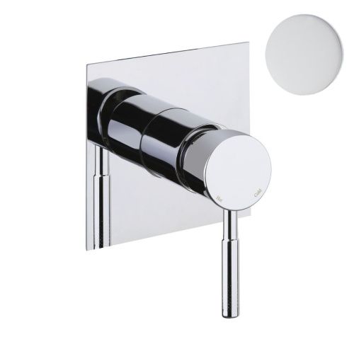 Смеситель для ванны и душа Webert Rimini RI880101740 настенный белый