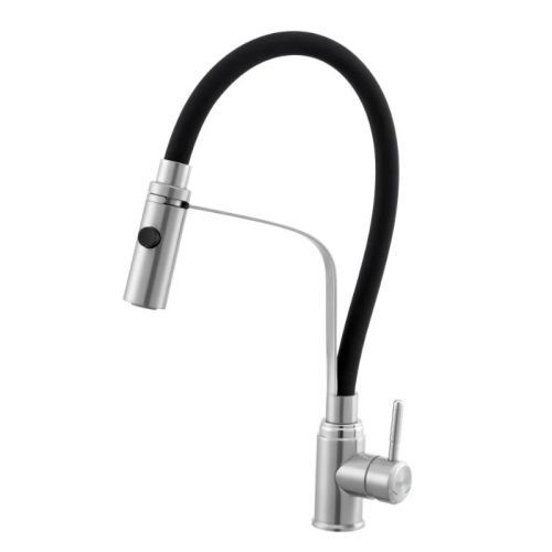 Смеситель для кухни Knotlor STREAMLINE SS-07 на мойку нержавеющая сталь