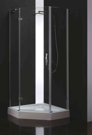 Душевой уголок Cezares BERGAMO BERGAMO-W-P-1-100-C-Cr-L-IV 100х100 стекло прозрачное профиль хром глянцевый без поддона