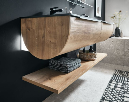 Столешница Puris Rounds AUW401228(777/177) 122х50 подвесная цвет серый матовый