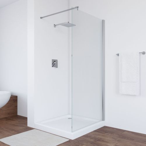 Душевая перегородка Vegas-Glass EAF TUR+NOVO EAF TUR NOVO 116 08 01 115х200 стекло прозрачное профиль хром