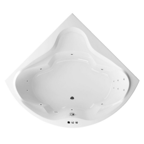 Ванна акриловая гидромассажная Excellent KONSUL WAEX.KON15.SMART.CR 150х150 угловая четверть круга с каркасом