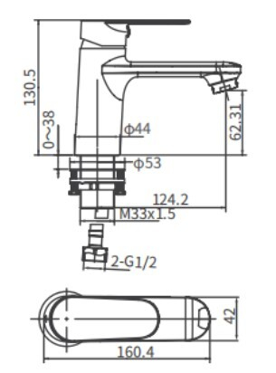 Смеситель Arrow AHMP4113CP на раковину/столешницу хром - фото 5