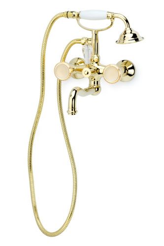 Смеситель Boheme Satine 293-ST настенный золото