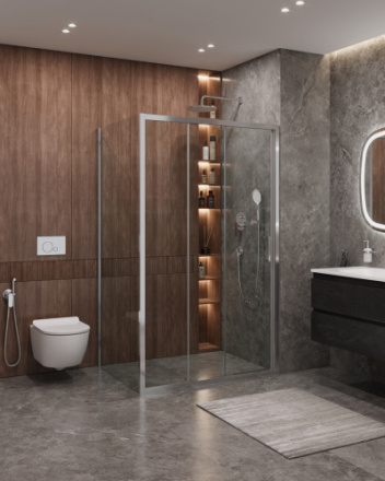 Душевой уголок Cezares MOLVENO MOLVENO-AHF-31-120/90-C-CR-IV 120х90 стекло прозрачное профиль хром глянцевый
