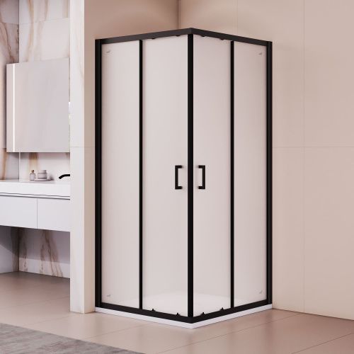 Душевой уголок RGW Passage 350803000-24 100х100 стекло матовое профиль черный без поддона