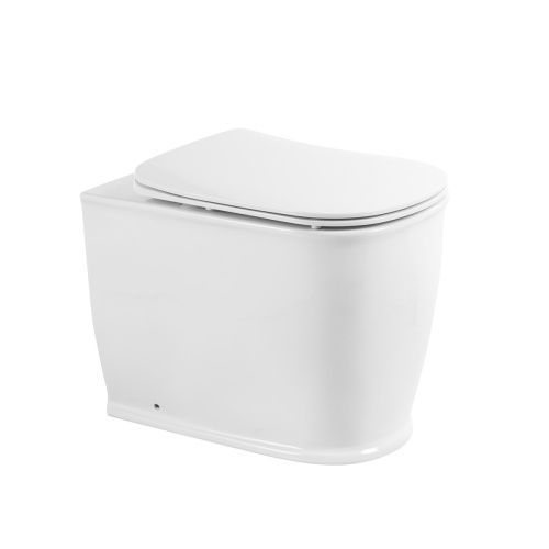 Унитаз приставной BelBagno PRADO BB10150CB/BB10150SC белый с сиденьем микролифт безободковый каскадный смыв