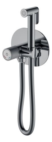 Гигиенический душ со смесителем Boheme Tech 157-SGM графит глянцевый