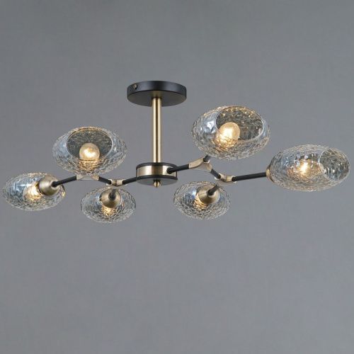 Люстра на штанге Illumico IL0272-6CSQ-25 BK AB TRENTO