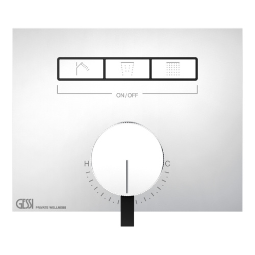 Смеситель для душа Gessi Hi-Fi 63081#031 встраиваемый в стену хром (внешняя часть)