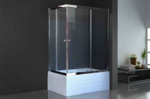 Душевой уголок Royal Bath BP RB8120BP-T-CH-R 120х80 стекло прозрачное профиль хром с поддоном