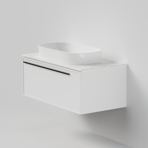 Тумба со столешницей La Fenice ELBA NFNC-01-ELB-B-90-3-GG 90х62х49 подвесная цвет белый