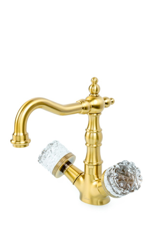Смеситель Boheme Crystal 312-CRST на раковину бронза