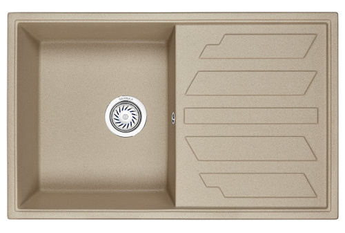 Кухонная мойка Granula 8002, ПЕСОК 79х50 цвет бежевый поверхность матовая